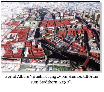 Bernd Albers Visualisierung „Vom Humboldtforum zum Stadtkern, 2030”.