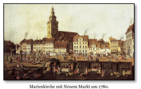Marienkriche, Neuer Markt, um 1780