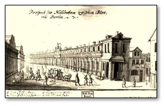 Mhlendamm mit Kolonnaden, 1690