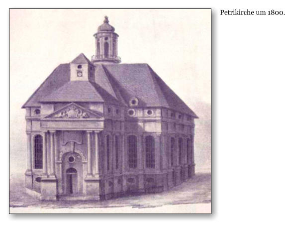 Petrikirche um 1800.