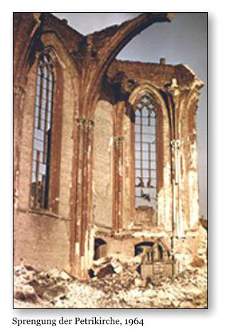 Sprengung der Petrikirche, 1964